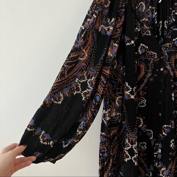 Free People Boho Paisley Print Swing Dress - Picture 3 of 6